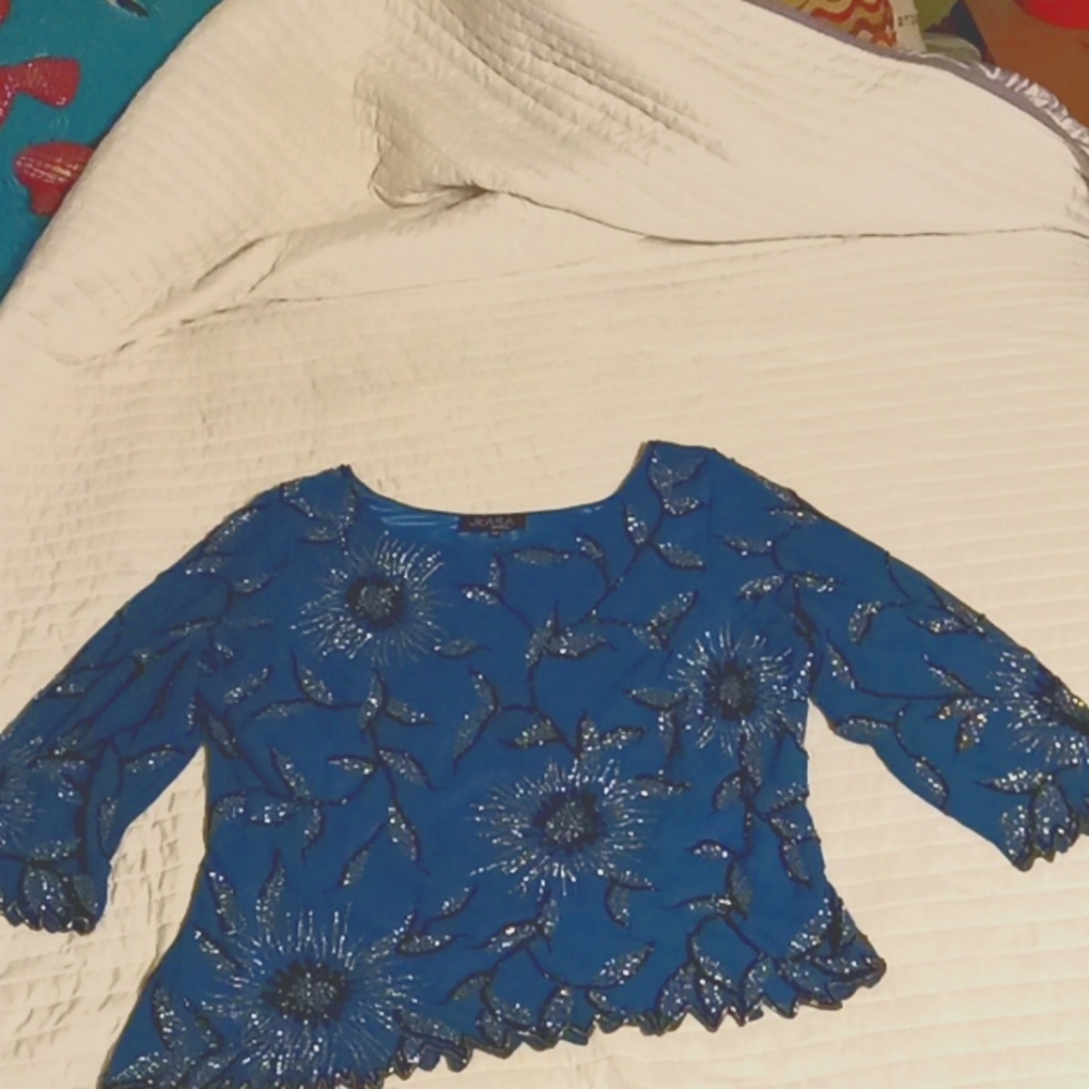J Kara woman's beaded top size 2x